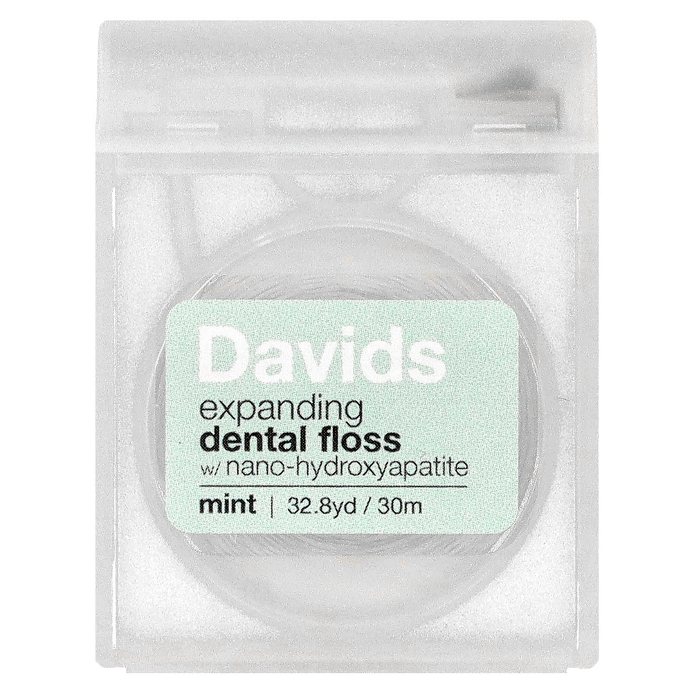 Davids, расширяющая зубная нить, мятный, 30 м (32,8 ярда)