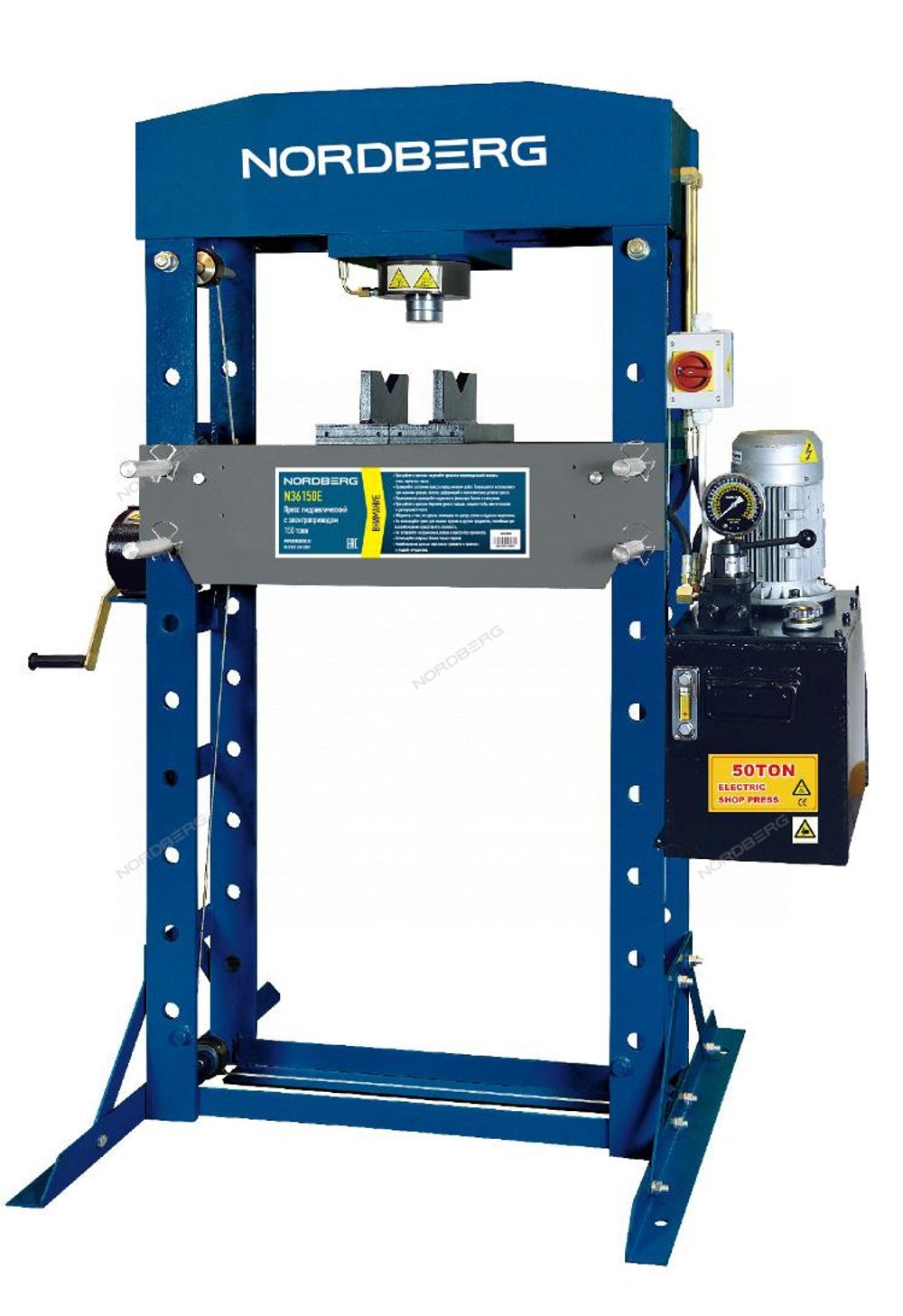 NORDBERG (N36150E) Электрогидравлический пресс, 150 т, с опорными блоками