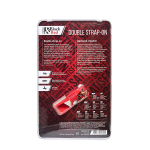 Красный страпон 15см на ремнях с вагинальной пробкой ToyFa Black&Red 901410-9