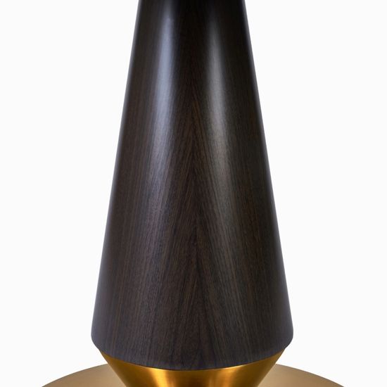 Обеденный стол New Island диаметр 120 столешница камень, ножка дерево и сталь