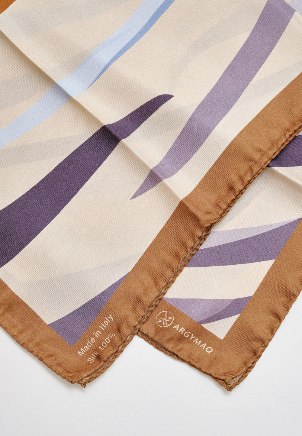 Шелковый платок Qarlygash & Qyzgaldaq BEIGE 70×70