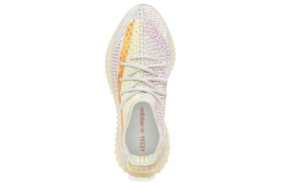 Adidas originals Yeezy Boost 350 V2 little Daisy "light" low-cut sports casual shoes for men and women the same style white and yellow