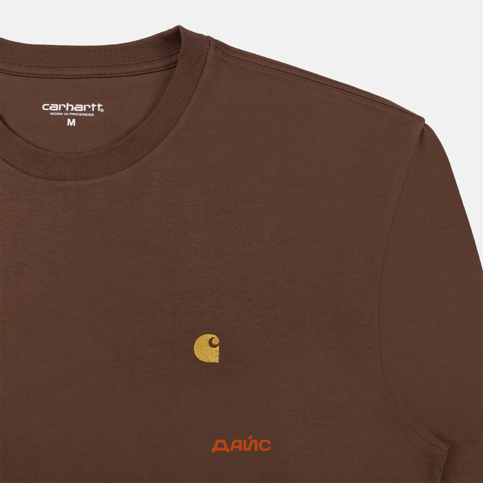 Лонгслив мужской Carhartt WIP Chase артикул:I026392_chocolate - купить в магазине Дайс