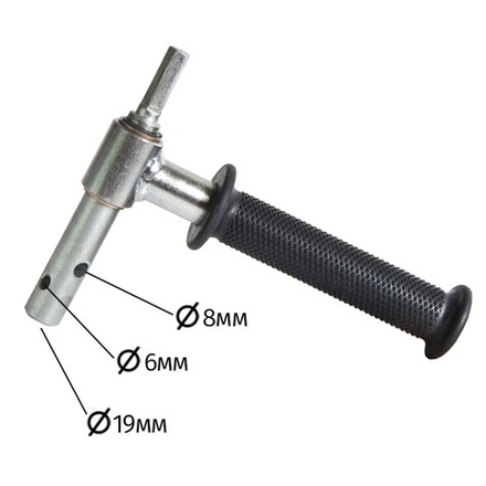 Адаптер ледобура под шуруповерт 19 мм с резиновой ручкой