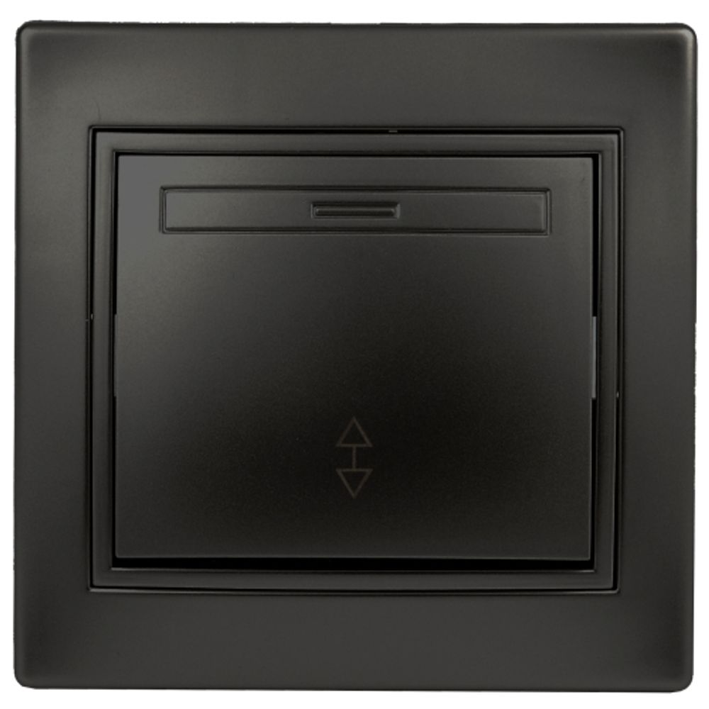 Переключатель Intro Plano 1-103-05 одноклавишный 10А-250В, IP20, СУ, антрацит