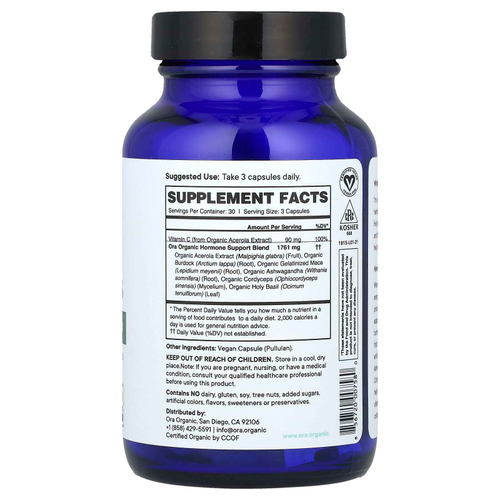 Ora, Hormonial, для гормонального баланса и поддержки, 90 капсул