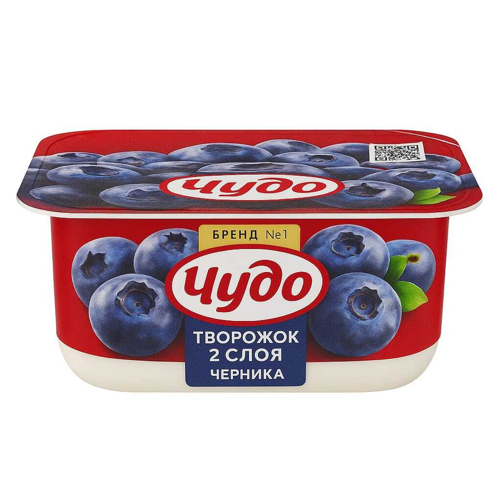 Чудо творожок 2 слоя черника 4,2% 100 гр