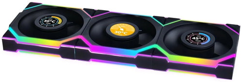 LIAN LI UNI FAN SL Wireless LCD Reverse Blade Black 3x120mm, G99.12RSLLCD1W3B.00