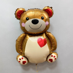 Фольгированный шар-фигура «Мишка с сердечком», 84 см