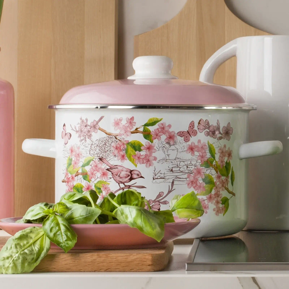 Кастрюля эмалированная 2л «Bird» Appetite