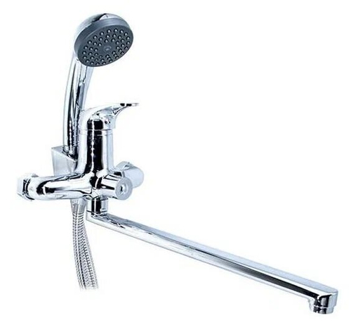 Смеситель для ванны 350мм Дорон DB 2123-35L шаровый, хром, излив, лейка 1 режим