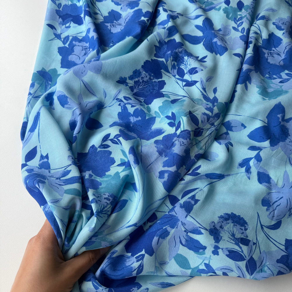 Вискоза (штапель) Синий закат