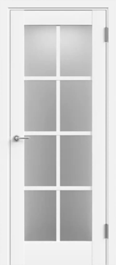 Межкомнатная дверь Velldoris Alto 13 PO Английская решетка Эмалит белый