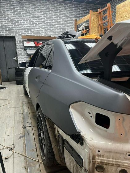 Пленка матовая серая графит Cold Gray Carbins