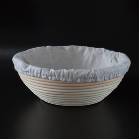 Круглая корзинка для расстойки из ротанга L, 24,5 см, до 1200г теста