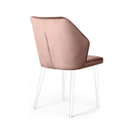 Стул Berg, бархат бежевый 5 / белый конус