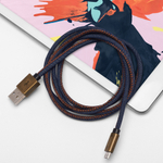 Дата-кабель Jeans USB - micro USB, медь/джинса 1.2м, синий