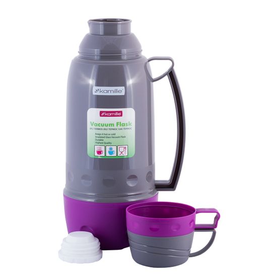 Термос 1,8 л. со стеклянной колбой Kamille KM 2081 пластиковый корпус