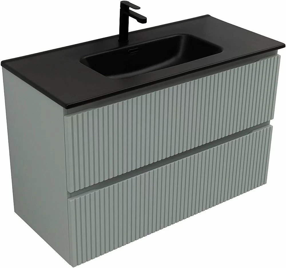 Тумба с раковиной Aquanet Джейн (Flat) 335436/329257 100 мисти грин