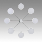 6591/8 CLASSI LN25 62 хром/белый, металл/текстиль Люстра подвесная E14 8*40W 220V SUNTORI