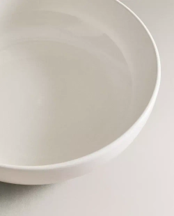 ZARA HOME ГЛУБОКАЯ ТАРЕЛКА ИЗ КЕРАМИКИ, БЕЛЫЙ