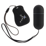 Чёрное виброяйцо на радиоуправлении BOUND BY DIAMONDS (Цвет: черный)