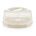 Тортница круглая цвет кремовый