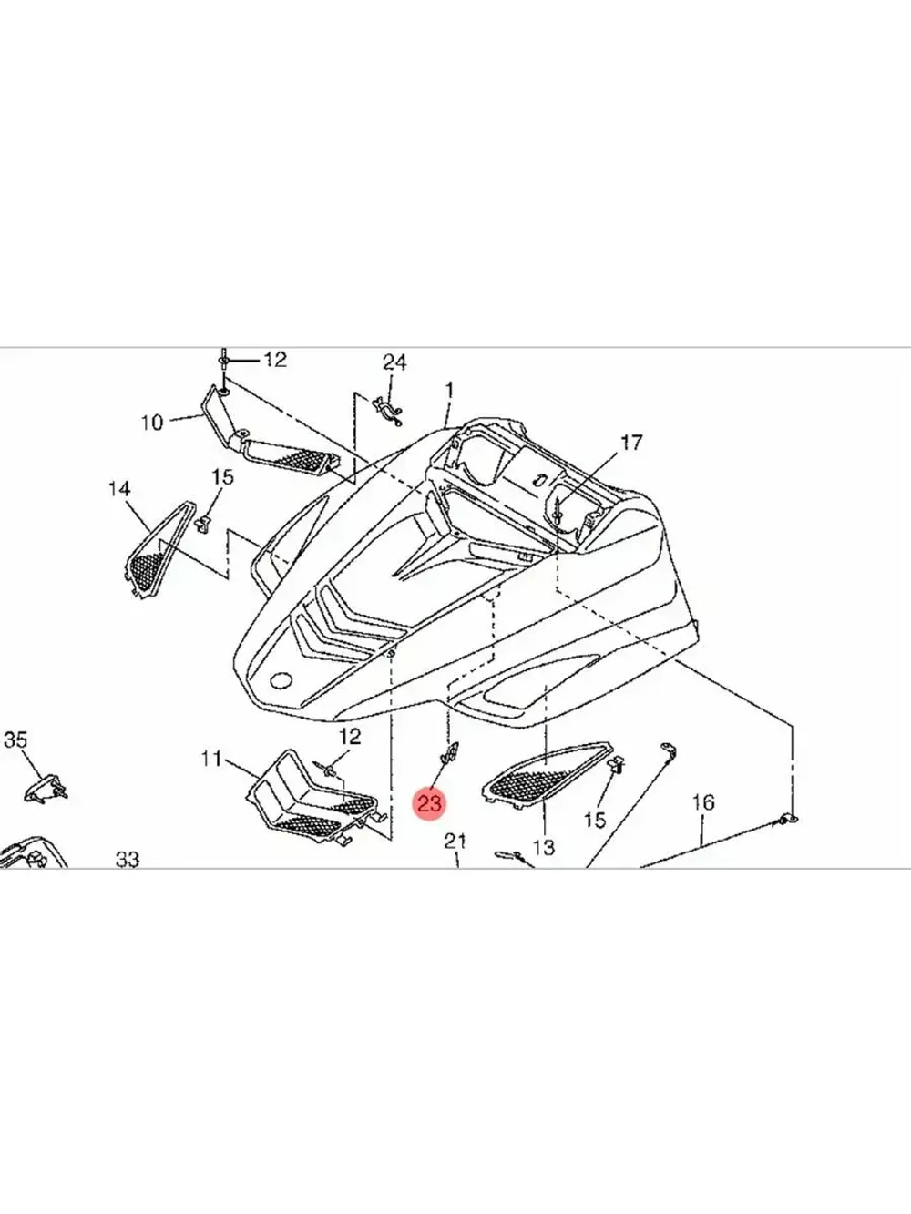 Клипса крепежная 8FA771350000