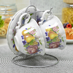 Чайный набор 4 предмета 170мл на подставке, P115140