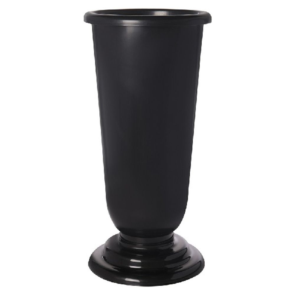Вазон гладкий (пластик) D21,5xH51см (Черный)