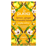 Pukka Herbs, Органический травяной чай, лимонный имбирь и мед манука, без кофеина, 20 пакетиков, 40 г (1,41 унции)