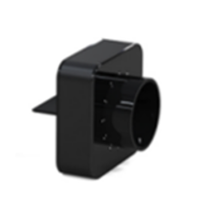 Трековая евророзетка для врезного трека, скрытый монтаж, цвет панели белый, торцы белый