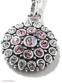 "Саяны" подвеска в серебряном покрытии из коллекции "Самоцветы" от Jenavi с замком карабин