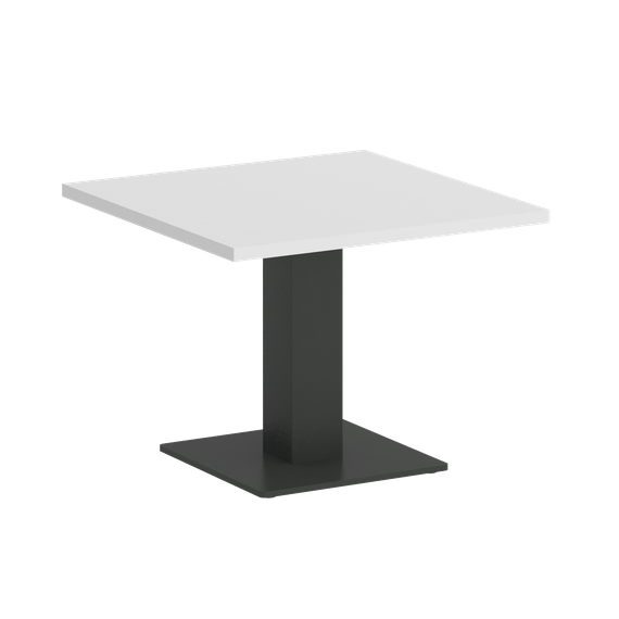 Home Office Стол журнальный квадратный VR.SP-5-60.2G Белый Бриллиант/Металл Антрацит 600*600*453