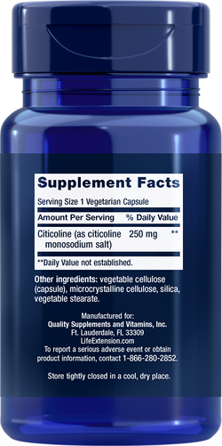 Citicoline (CDP-Choline) 60 капсул Life Extension