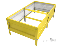 Оцинкованная грядка усиленная с полимерным покрытием RAL 1018 цинково-жёлтый