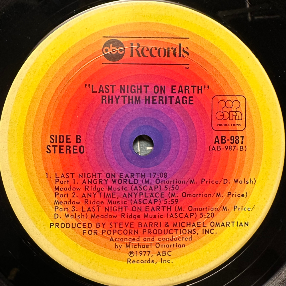 Rhythm Heritage - Last Night On Earth (США 1977г.)
