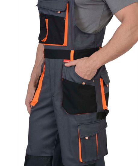 Полукомбинезон "Сириус-Манхеттен" (т.серый/черный/оранжевый)