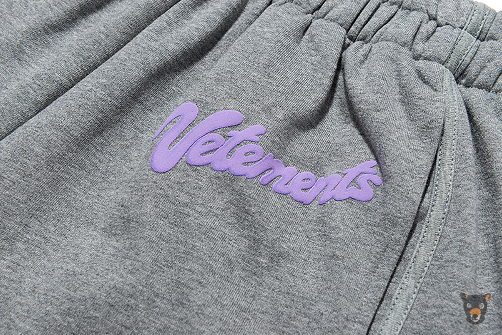 Шорты Vetements "Sweet Logo" серые