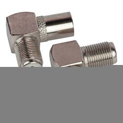 Переходник ЭРА гнездо F-штекер TV угловой упаковка 100 шт.