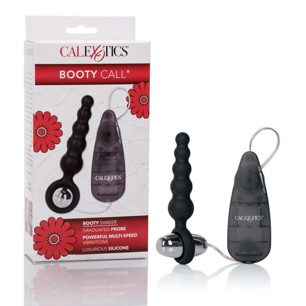 Небольшой силиконовый стимулятор Booty Shaker (Цвет: черный)