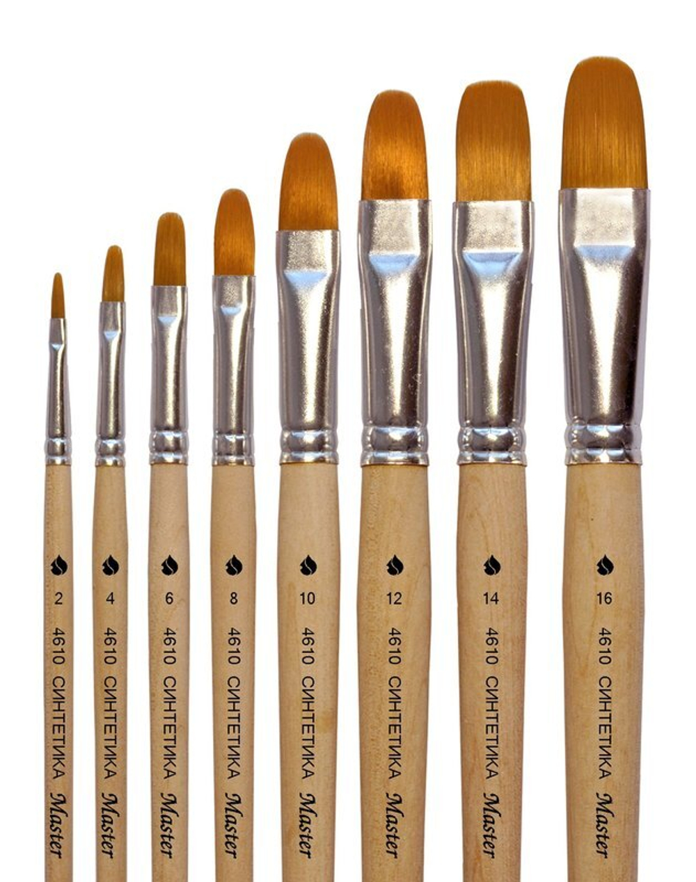 Кисть из синтетического волоса овальная №4 Арт.Авангард