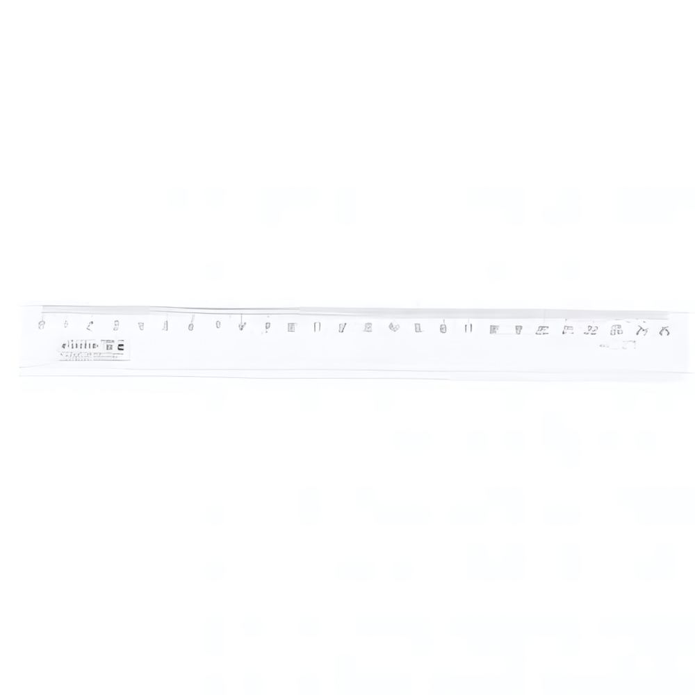 Линейка пластик 25см прозрачная (Л-9301) (Проф-Пресс)