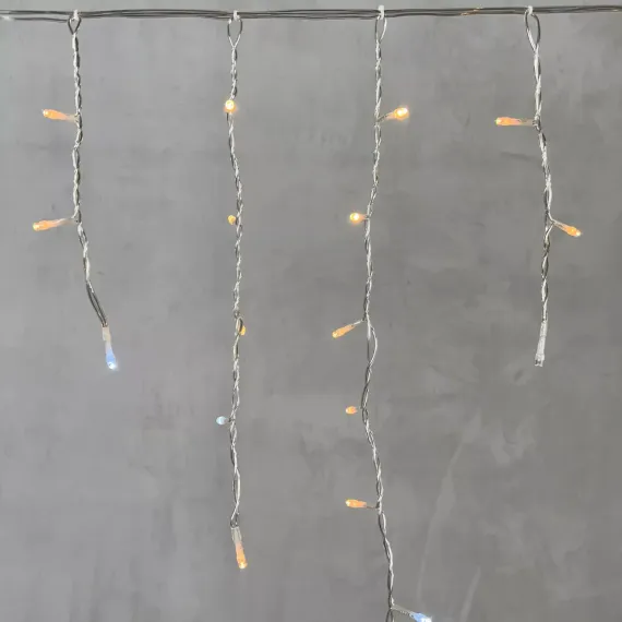 Светодиодная бахрома 4,9*0,5 м., 240 экстра теплых белых LED, мерцание, прозрачный провод ПВХ, Beauty Led (PIL240BLW-10-2EWW)