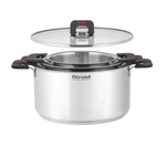 Кастрюля RONDELL RDS-1637 Stripes с крышкой 20 см, 2,8 л стальной