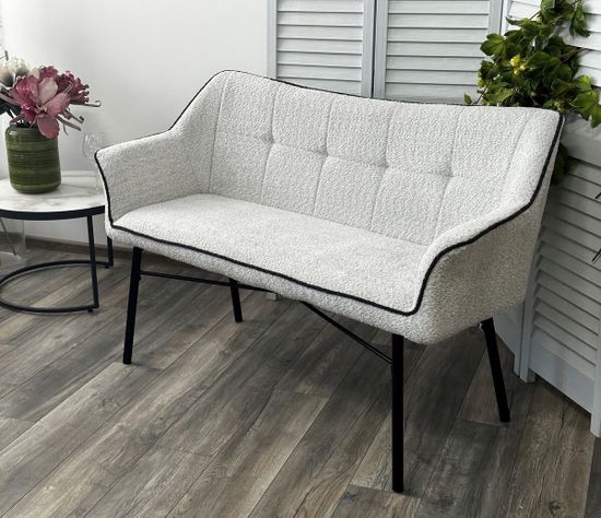 Скамья BERGAMO UF998-14 светло-серый, букле / UF998-16 темно-серый