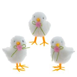 GAEM Фигурка декоративная "Цыпленок" (блок 12 шт), L5 W4 H6 см, 3в.