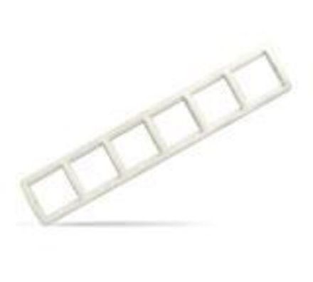 Рамка шестиместная горизонтальная "UNIVersal" серия "Валери", "слоновая кость" (еврослот) (BD1616)