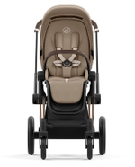 Коляска 3 в 1 Cybex Priam IV Rosegold и автокресло Cloud G i-Size Moon Black Cozy Beige