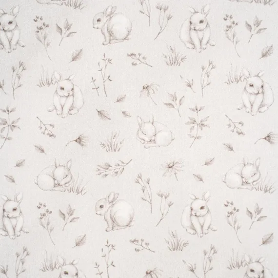 Комплект постельного белья Lollycottons Кролик Лаппин 6 предметов, Серый